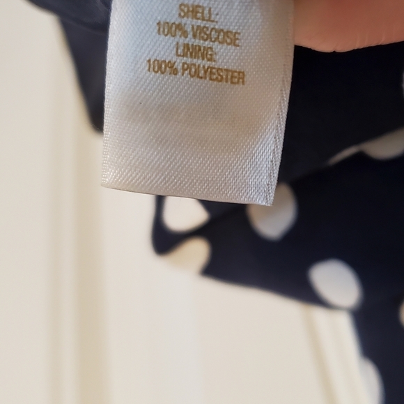 Kate Spade Navy and White Polka Dot A-Line Skirt Size 12 - Picture 7 of 7